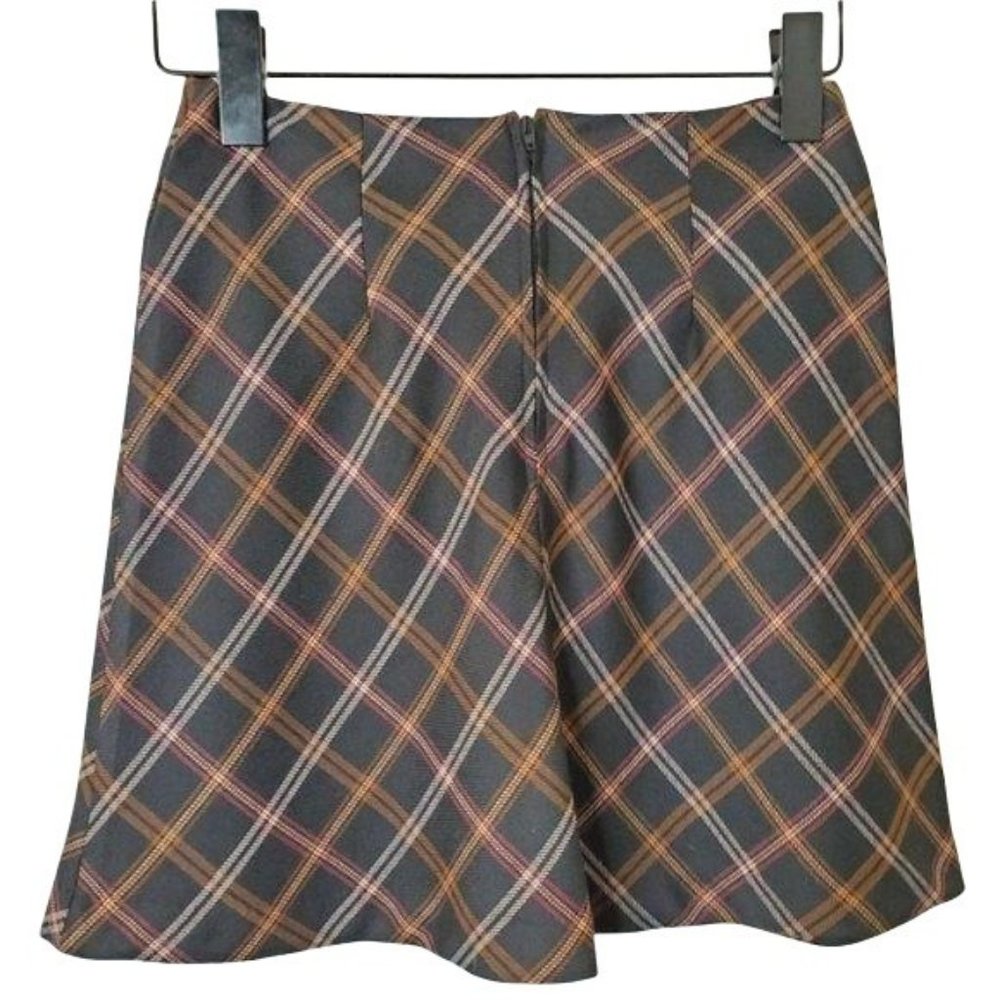 Vintage Tracy Evans | Plaid A-line Mini Skirt - Picture 2 of 6